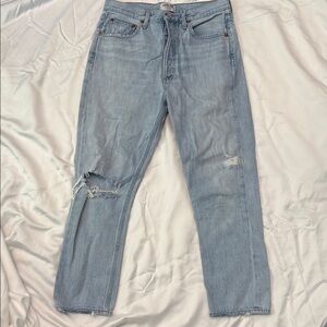 Agolde Light Blue Straight Leg Jeans